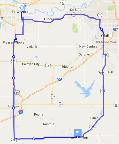 Lawrence to Osawatomie (CW)