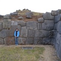 Christy models giant stone wall