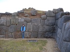Christy models giant stone wall