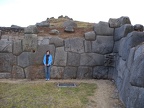 Christy models giant stone wall