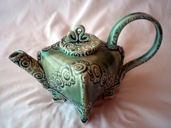 Green Pillow Teapot