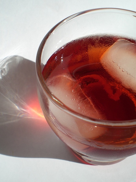 I often make these up in a cocktail glass, but I think it does just fine with a couple of ice cubes as well. flickr-ginsnob-376822539.jpg