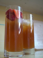 Pimm's Cup with Strawberries