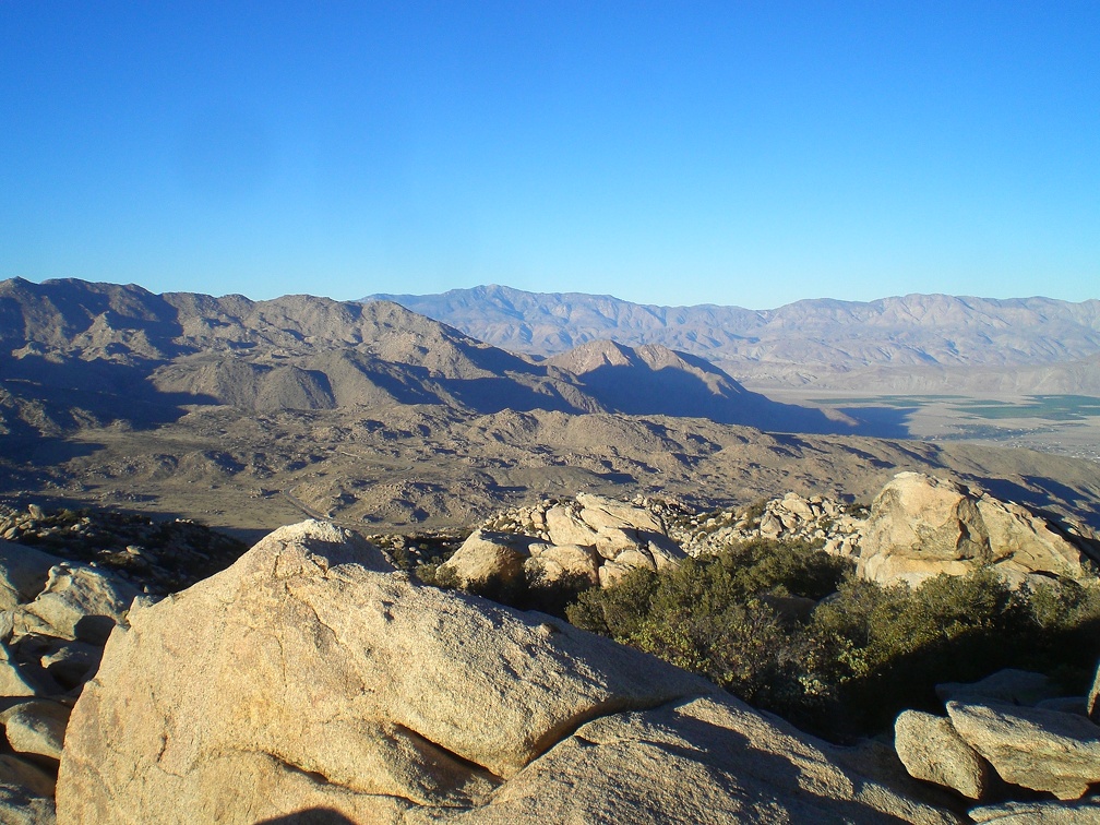 Borrego Springs and mountains from the summit
