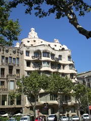 Passing shot of La Pedrera