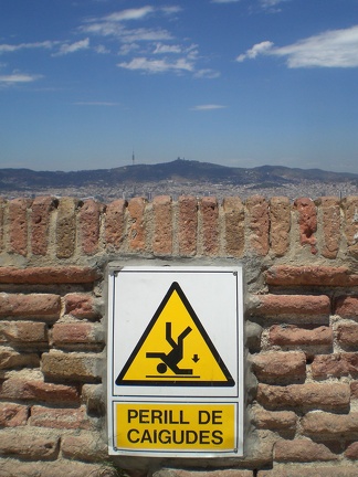Note: if you fall, you'll go down.