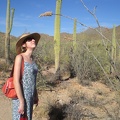 Christy stops to smell the flowers