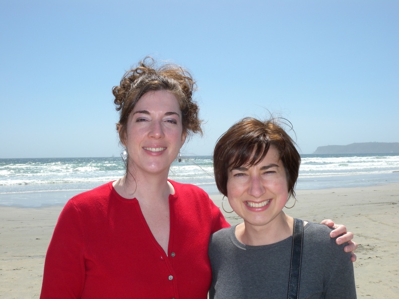 Cathy and Christy on Coronado Beach