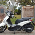 Historic Lecompton.  With a scooter.
