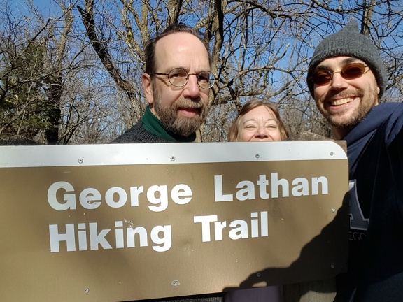 We're at the George Lathan Hiking Trail!