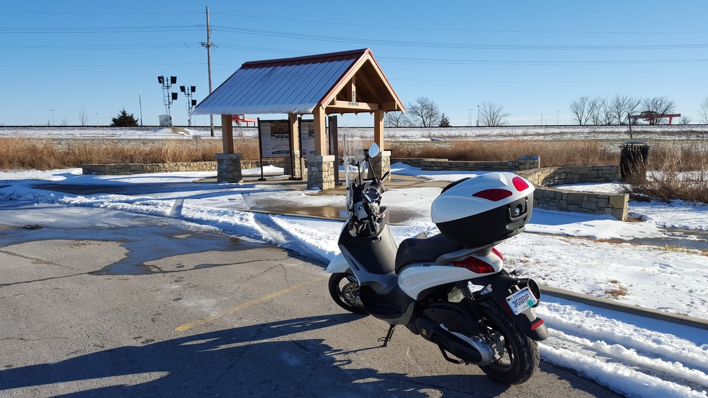 Scooter at Gardner Historical Site