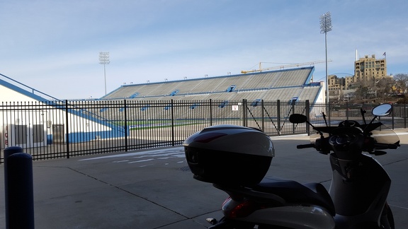 Scooter by Memorial Stadium