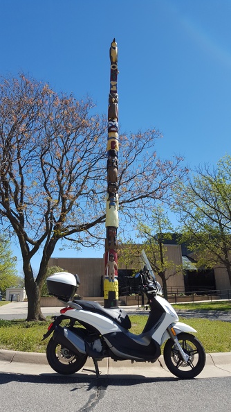 Totem Pole near The Keeper of the Plains