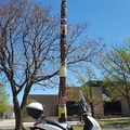 Totem Pole near The Keeper of the Plains