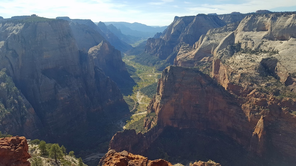 Zion Canyon - that little outcropping on the right is Angels Landing.
