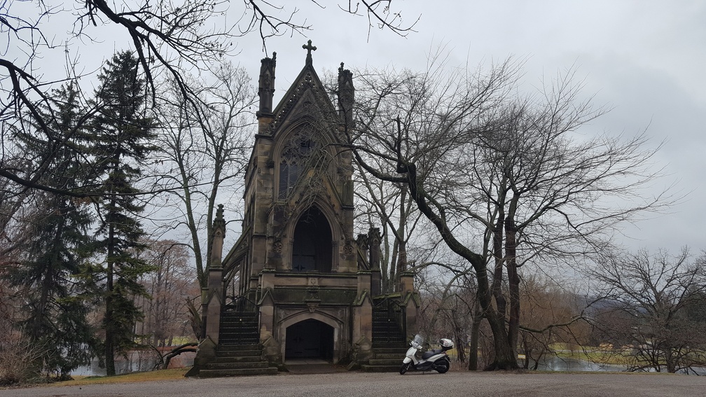 Scooter at Spring Grove Cemetery