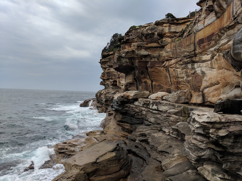 Cliffs near McIver Baths