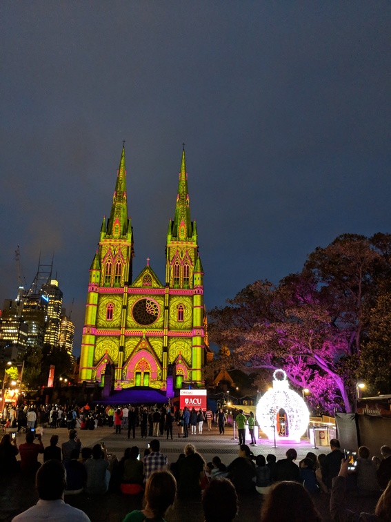 Light Show at St Mary's Cathedral