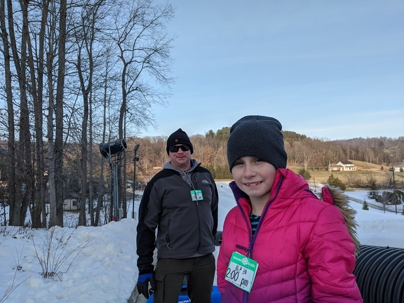 Leah & Bryan Snow Tubing